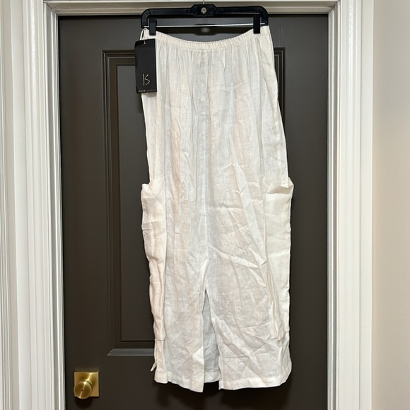 Kedem Sasson white linen maxi skirt S/M,All Products : American Fashion Style Bags On Sale